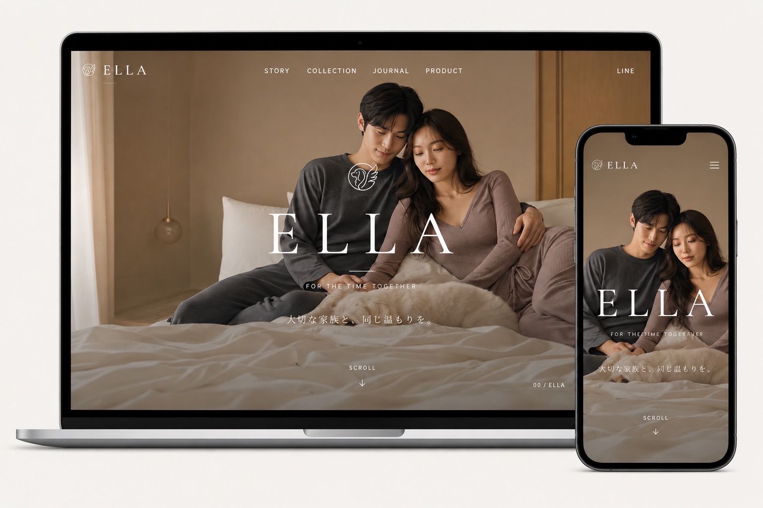 ELLA ホームページ PC・スマホ表示イメージ